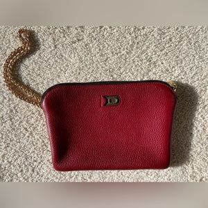 Delvaux Maroon Wristlet